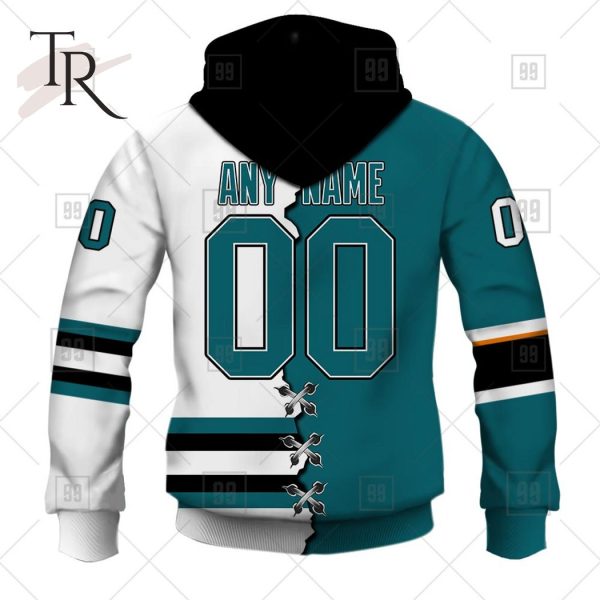 Personalized NHL San Jose Sharks Mix Jersey 2023 Style Hoodie