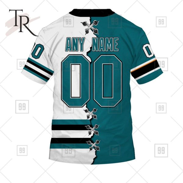 Personalized NHL San Jose Sharks Mix Jersey 2023 Style Hoodie