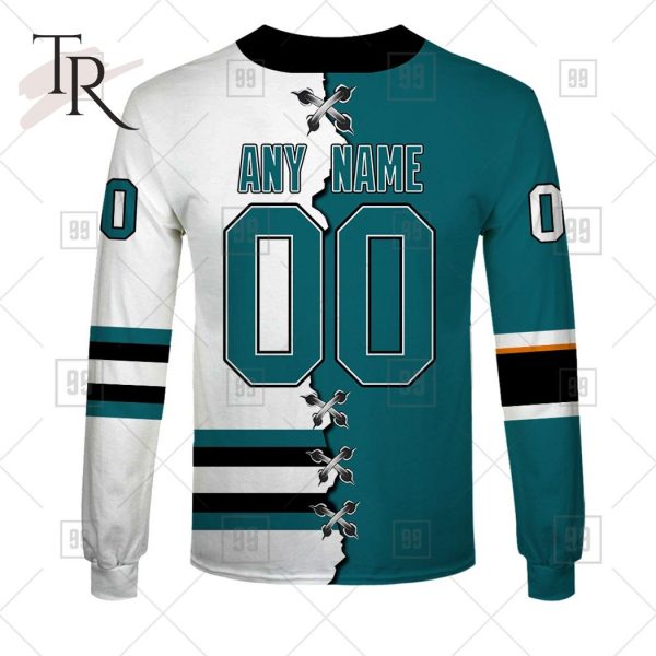 Personalized NHL San Jose Sharks Mix Jersey 2023 Style Hoodie