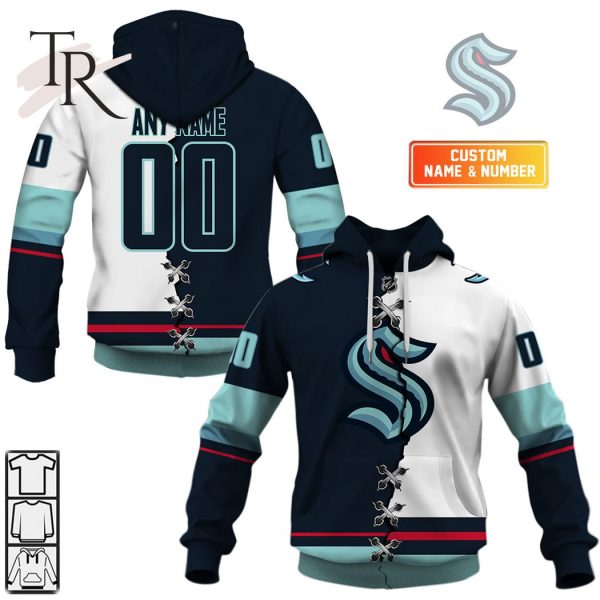 Personalized NHL Seattle Kraken Mix Jersey 2023 Style Hoodie