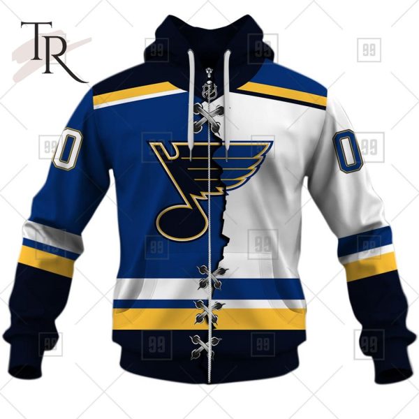 Personalized NHL St. Louis Blues Mix Jersey 2023 Style Hoodie