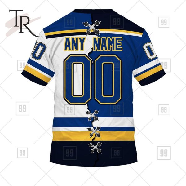 Personalized NHL St. Louis Blues Mix Jersey 2023 Style Hoodie