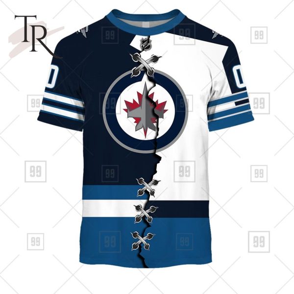 Personalized NHL Winnipeg Jets Mix Jersey 2023 Style Hoodie