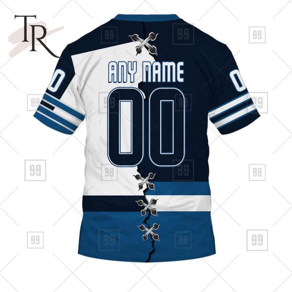 Personalized NHL Winnipeg Jets Mix Jersey 2023 Style Hoodie