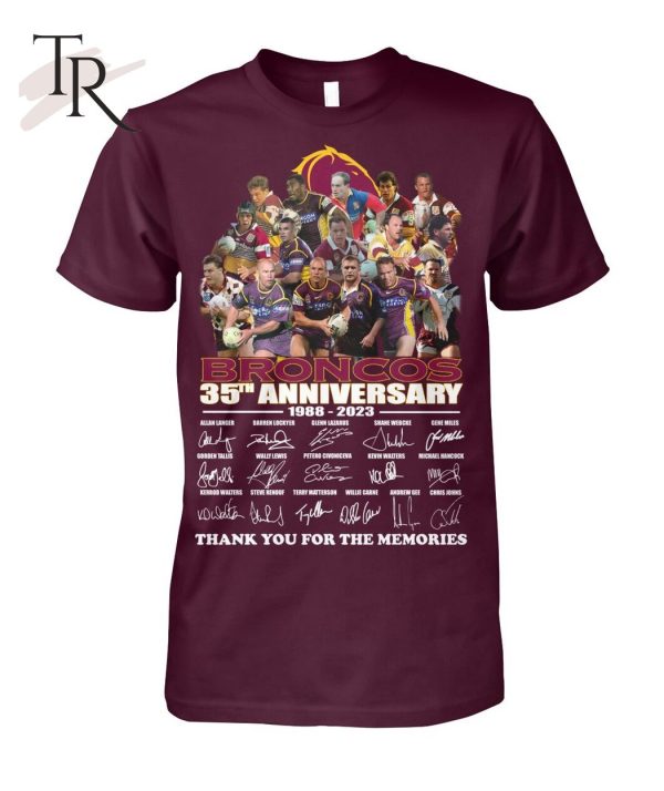 Broncos 35th Anniversary 1988 – 2023 Thank You For The Memories T-Shirt