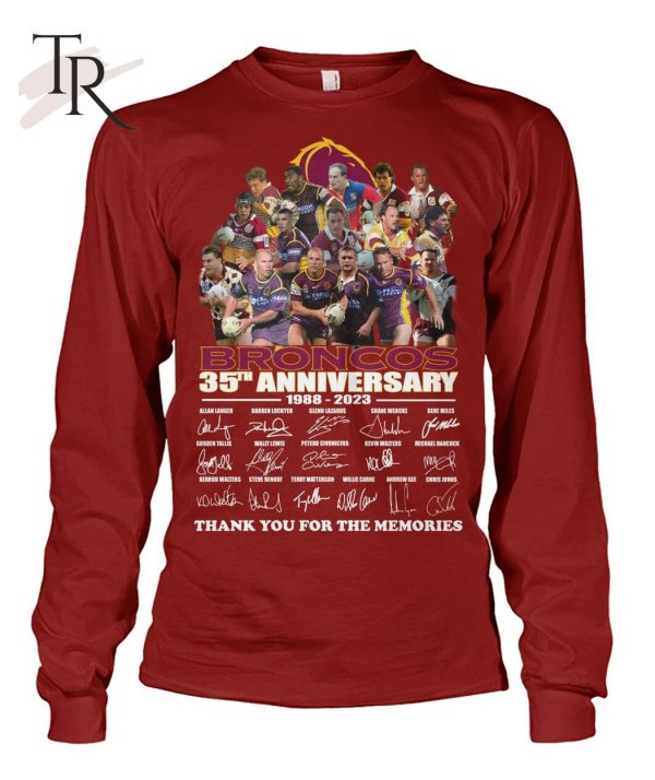 Broncos 35th Anniversary 1988 – 2023 Thank You For The Memories T-Shirt