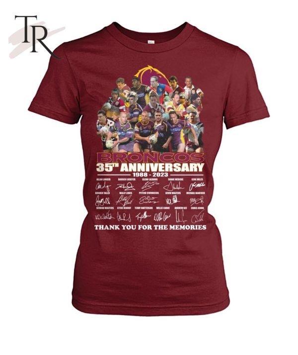 Broncos 35th Anniversary 1988 – 2023 Thank You For The Memories T-Shirt