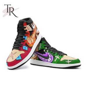 Zoro and Luffy One Piece Air Jordan 1, High Top Sneaker