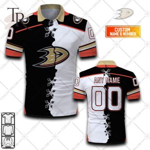 Customized NHL Anaheim Ducks Mix Jersey Style Polo Shirt