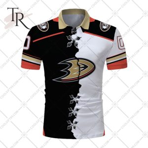 Customized NHL Anaheim Ducks Mix Jersey Style Polo Shirt