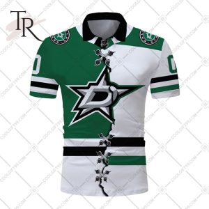 Customized NHL Dallas Stars Mix Jersey Style Polo Shirt