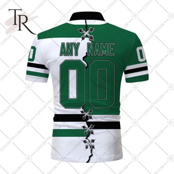 Customized NHL Dallas Stars Mix Jersey Style Polo Shirt