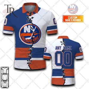 Customized NHL New York Islanders Mix Jersey Style Polo Shirt