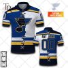 Customized NHL Tampa Bay Lightning Mix Jersey Style Polo Shirt