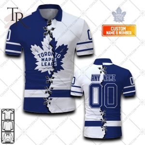 Customized NHL Toronto Maple Leafs Mix Jersey Style Polo Shirt