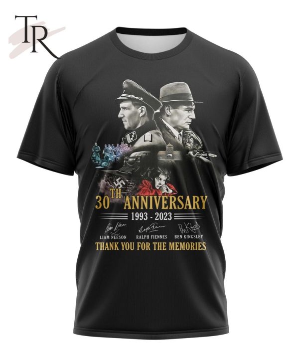 30th Anniversary 1993 – 2023 Schindler’s List Thank You For The Memories T-Shirt