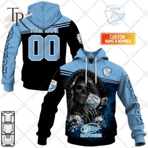Personalized Aviron Bayonnais Rugby Skull Death Design Hoodie