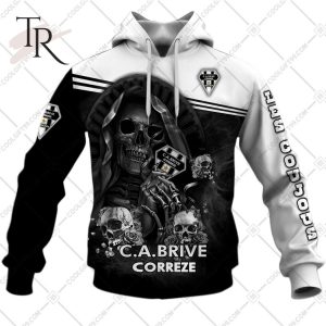 Personalized CA Brive Rugby Rugby Skull Death Design Hoodie