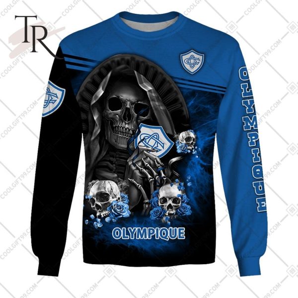 Personalized Castres Olympique Rugby Skull Death Design Hoodie