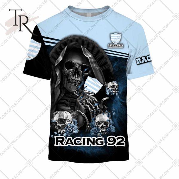 Personalized Racing 92 Rugby Skull Death Design Hoodie