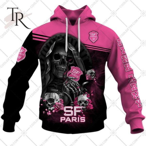 Personalized Stade Francais Paris Rugby Skull Death Design Hoodie
