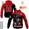 Personalized USA Perpignan Rugby Skull Death Design Hoodie