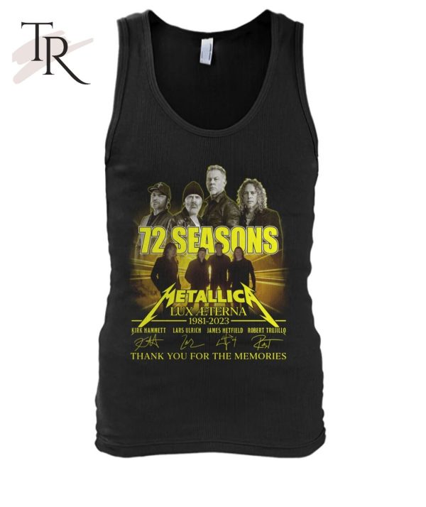 72 Seasons Metallica Lux Aeterna 1981 – 2023 Thank You For The Memories T-Shirt