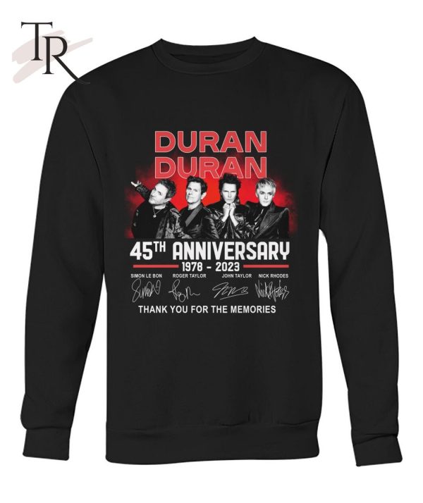 Duran Duran 45th Anniversary 1978 – 2023 Thank You For The Memories T-Shirt