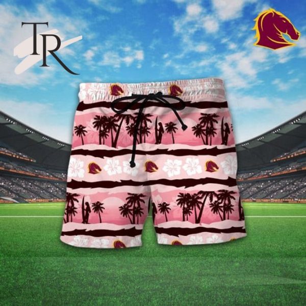 NRL Brisbane Broncos Personalized Unisex Hawaiian Shirt And Short Pants For Fan – Limited Edition