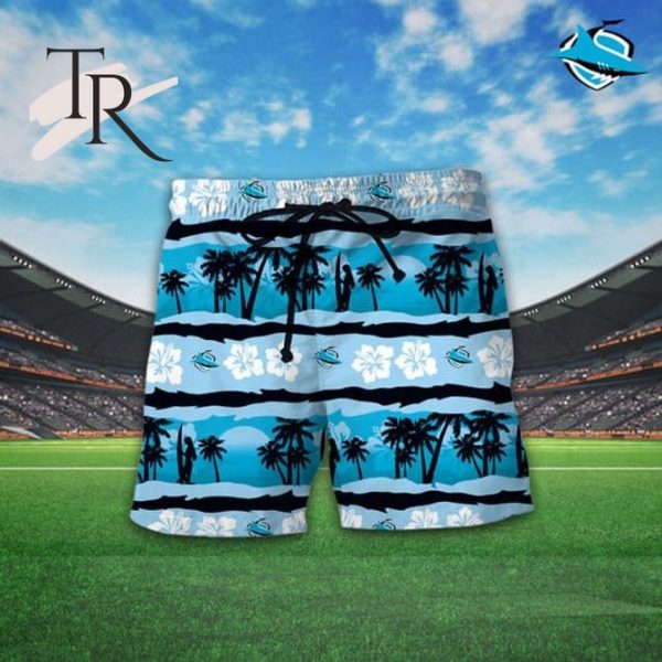 NRL Cronulla-Sutherland Sharks Personalized Unisex Hawaiian Shirt And Short Pants For Fan – Limited Edition