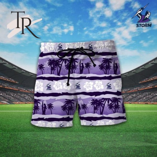 NRL Melbourne Storm Personalized Unisex Hawaiian Shirt And Short Pants For Fan – Limited Edition