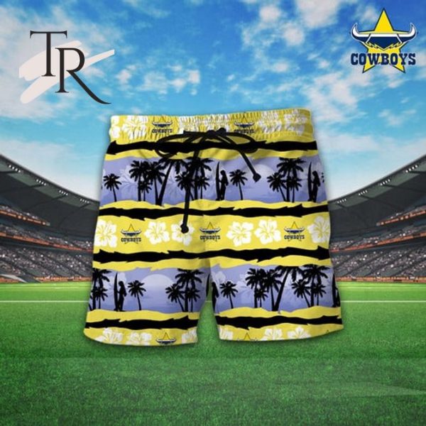 NRL North Queensland Cowboys Personalized Unisex Hawaiian Shirt And Short Pants For Fan – Limited Edition