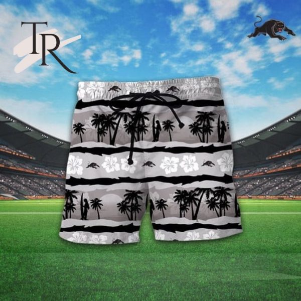 NRL Penrith Panthers Personalized Unisex Hawaiian Shirt And Short Pants For Fan – Limited Edition
