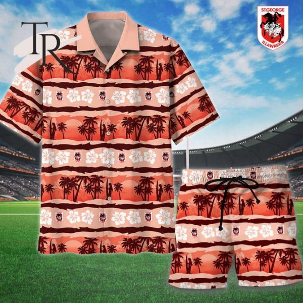 NRL St. George Illawarra Dragons Personalized Unisex Hawaiian Shirt And Short Pants For Fan – Limited Edition