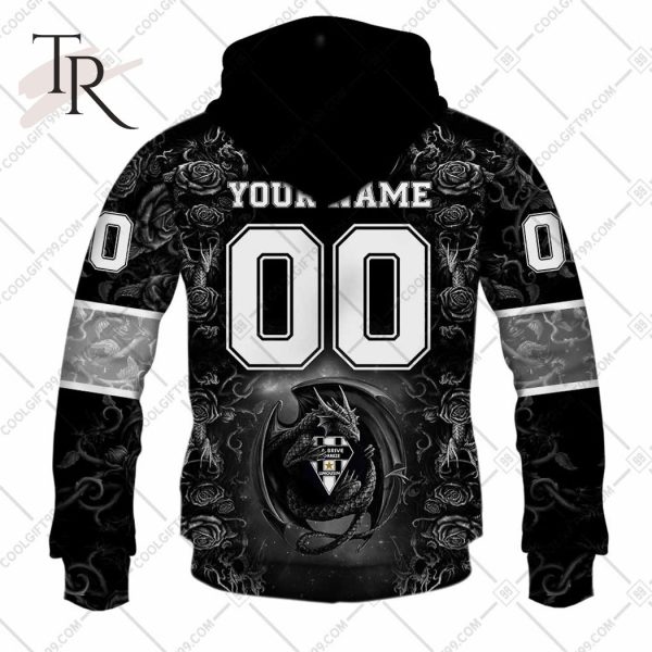 Personalized CA Brive Rugby Rugby Rose Dragons Design Hoodie
