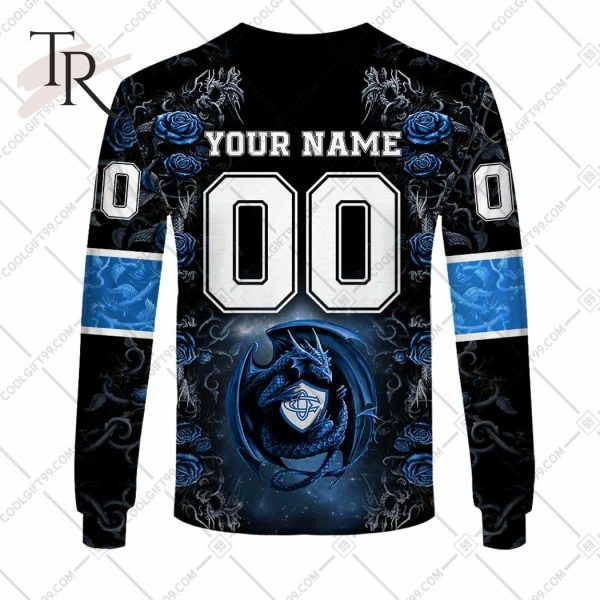 Personalized Castres Olympique Rugby Rose Dragons Design Hoodie