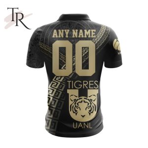 LIGA MX Tigres UANL Special Black And Gold Design Polo Shirt