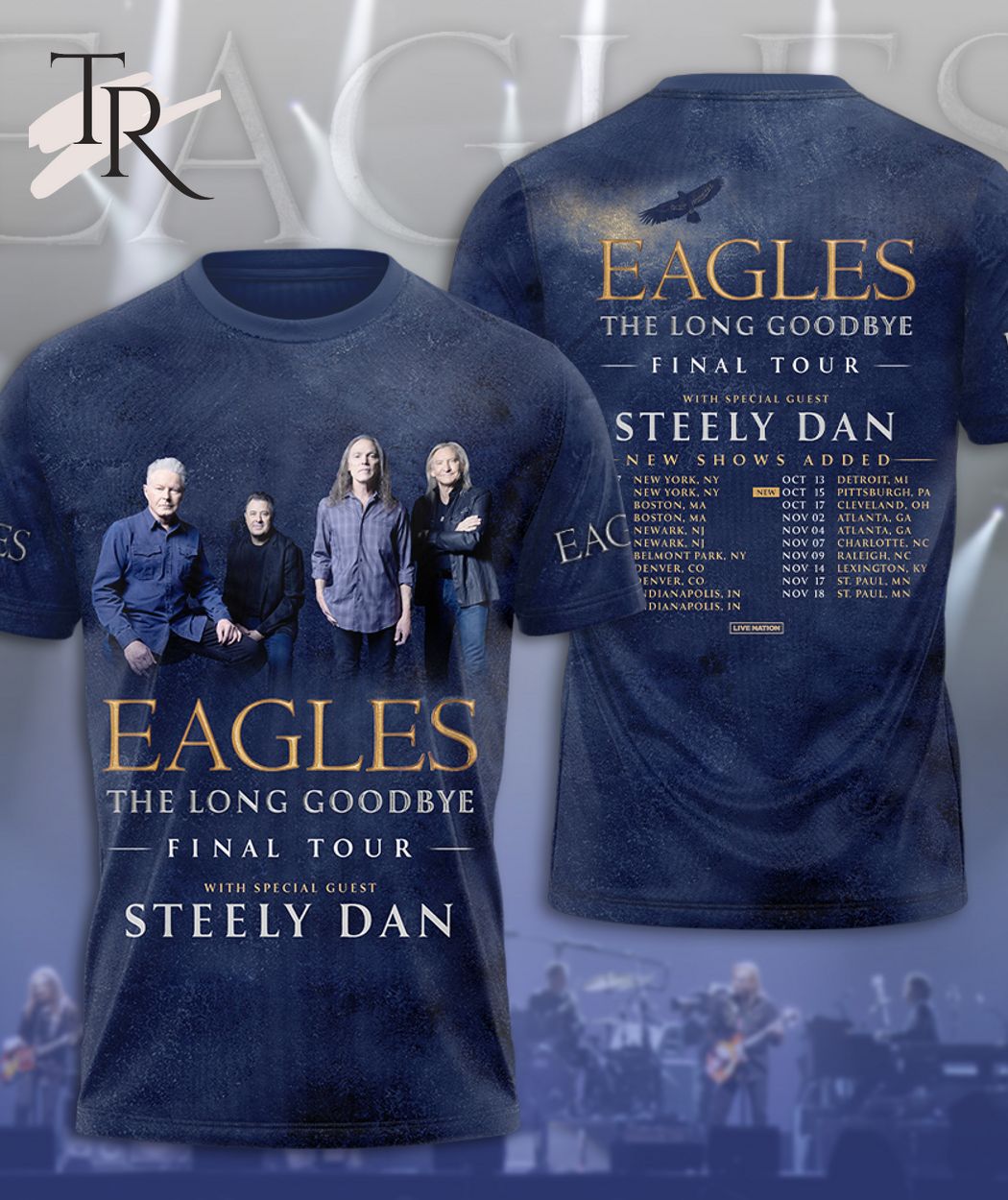 Eagles The Long Goodbye Final Tour Steely Dan 2023 Shirt