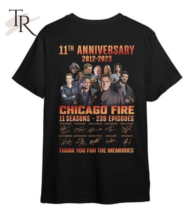 PREMIUM 11th Anniversary 2012 – 2023 Chicago Fire Thank You For The Memories T-Shirt