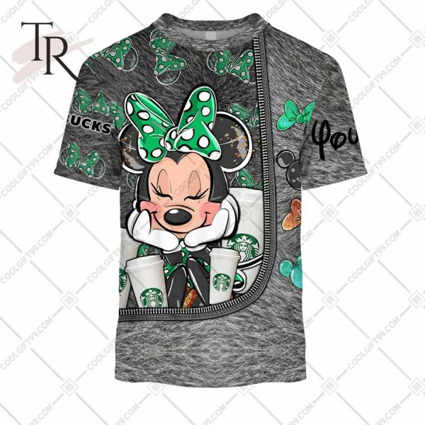 Personalized Starbucks Minnie Mouse Design Hoodie