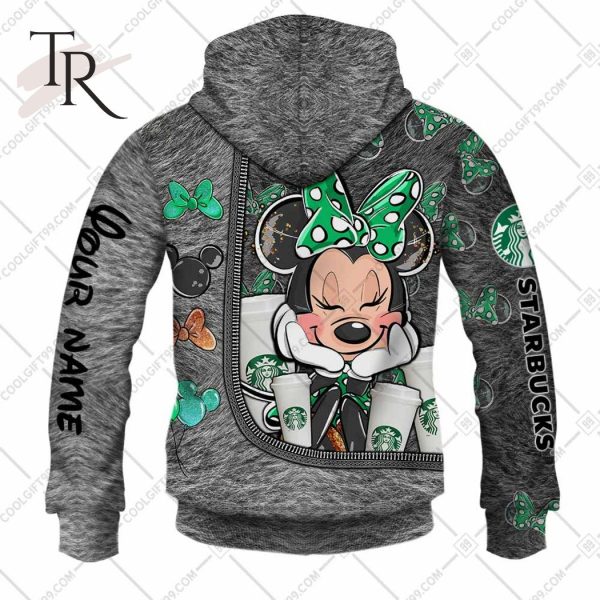 Personalized Starbucks Minnie Mouse Design Hoodie