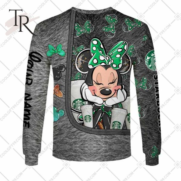 Personalized Starbucks Minnie Mouse Design Hoodie