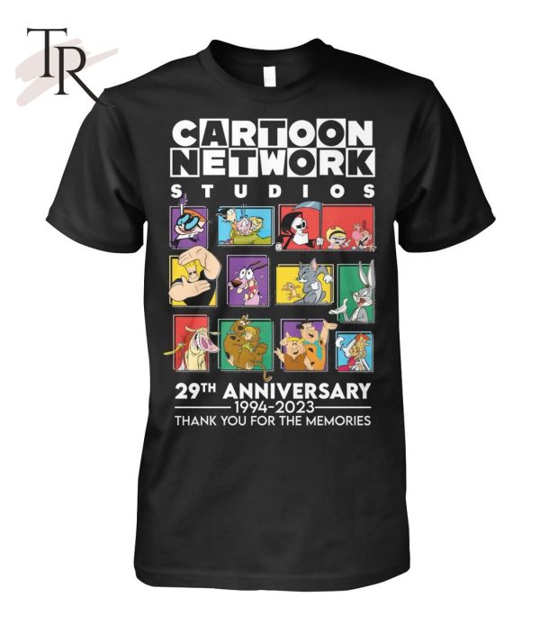 Cartoon Network Studios 29th Anniversary 1994 – 2023 Thank You For The Memories T-Shirt