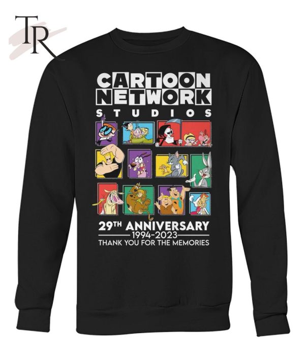 Cartoon Network Studios 29th Anniversary 1994 – 2023 Thank You For The Memories T-Shirt