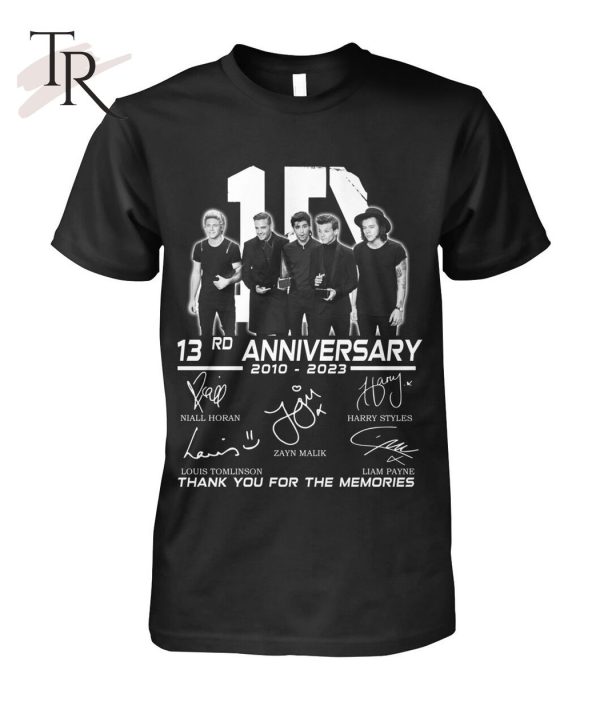 One Direction 1D 13rd Anniversary 2010 – 2023 Thank You For The Memories T-Shirt