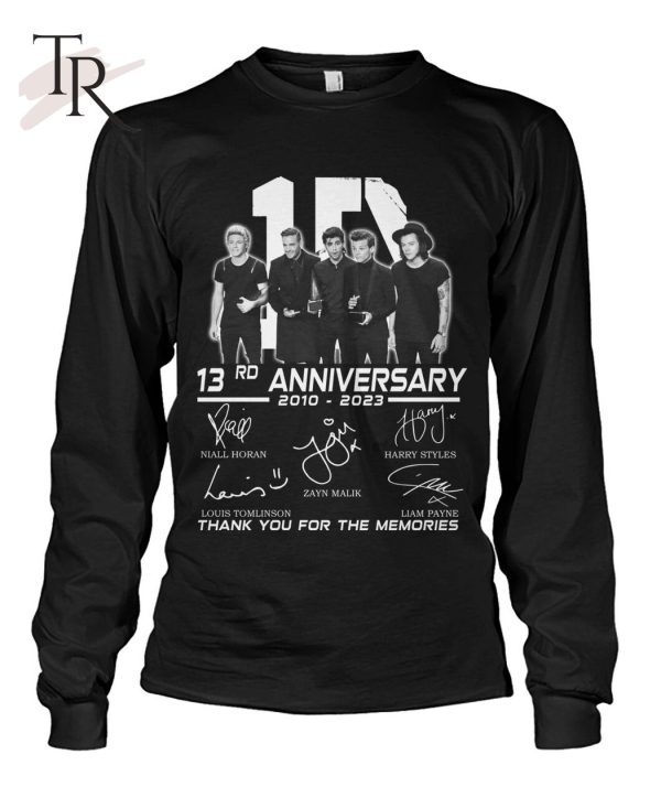 One Direction 1D 13rd Anniversary 2010 – 2023 Thank You For The Memories T-Shirt