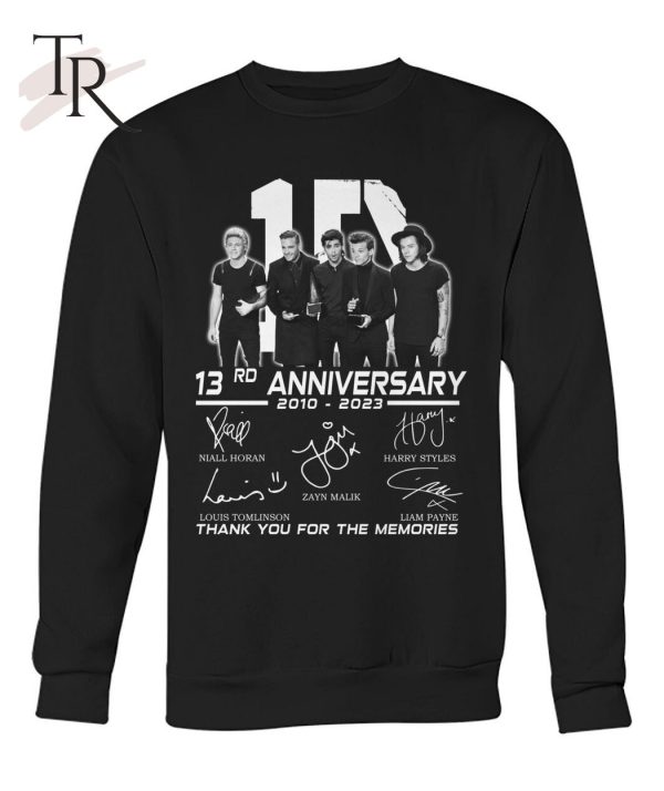 One Direction 1D 13rd Anniversary 2010 – 2023 Thank You For The Memories T-Shirt