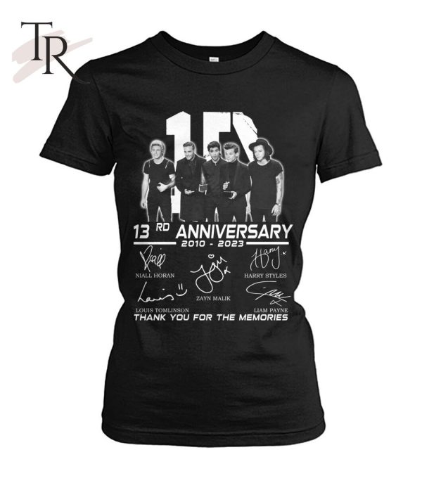 One Direction 1D 13rd Anniversary 2010 – 2023 Thank You For The Memories T-Shirt