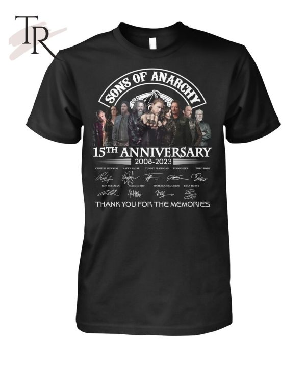 Sons Of Anarchy 15th Anniversary 2008 – 2023 Thank You For The Memories T-Shirt