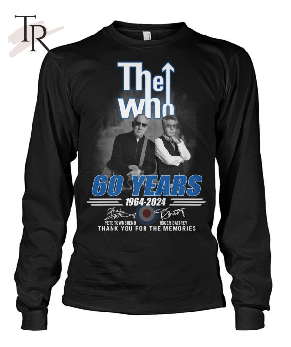 The Who 60 Years 1964 – 2024 Pete Townshend And Roger Daltrey Thank You For The Memories T-Shirt